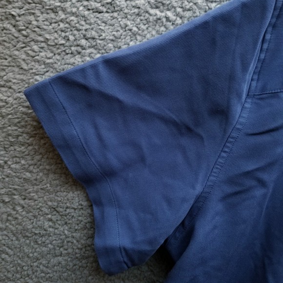 Island Passport Men's XL Blue Short Sleeve Button-Down Shirt 58" 30.5" 9.25" - Picture 9 of 12